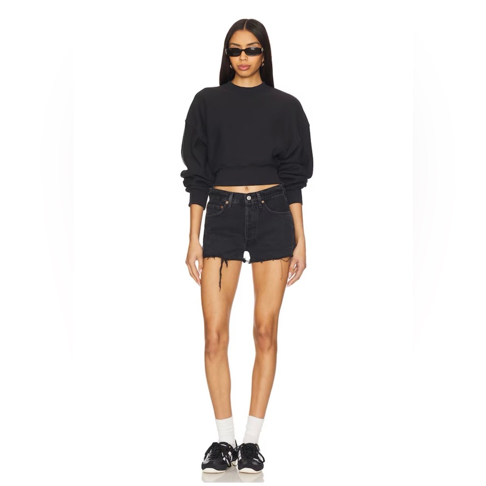 AGOLDE $148 REVOLVE PARKER DENIM SHORTS• BLACK